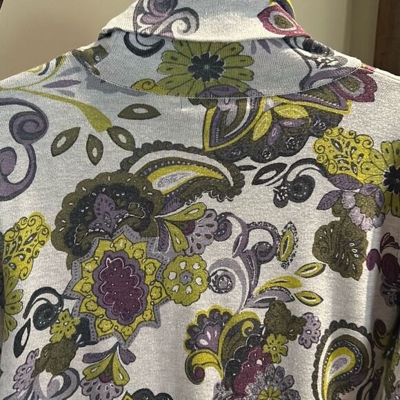SIGRID OLSEN Paisley Gray Turtleneck - Picture 3 of 5